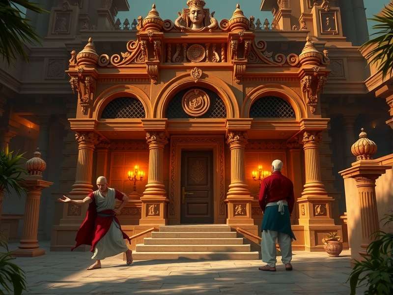 Indian players competing in an Ancient Temple Legend tournament Ancient Temple Legend event in India with players competing